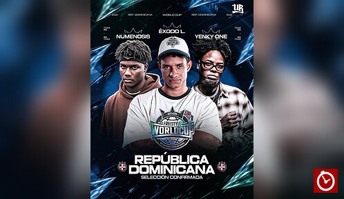 Éxodo, Numenosis y Yenky One representarán RD en la Freestyle World Cup 3 vs 3