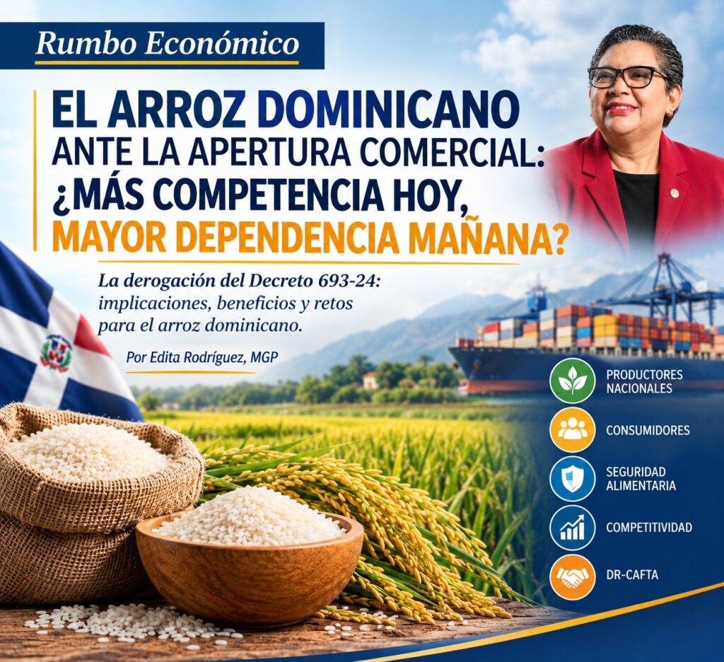 El arroz dominicano ante la apertura comercial: ¿más competencia hoy, mayor dependencia mañana?