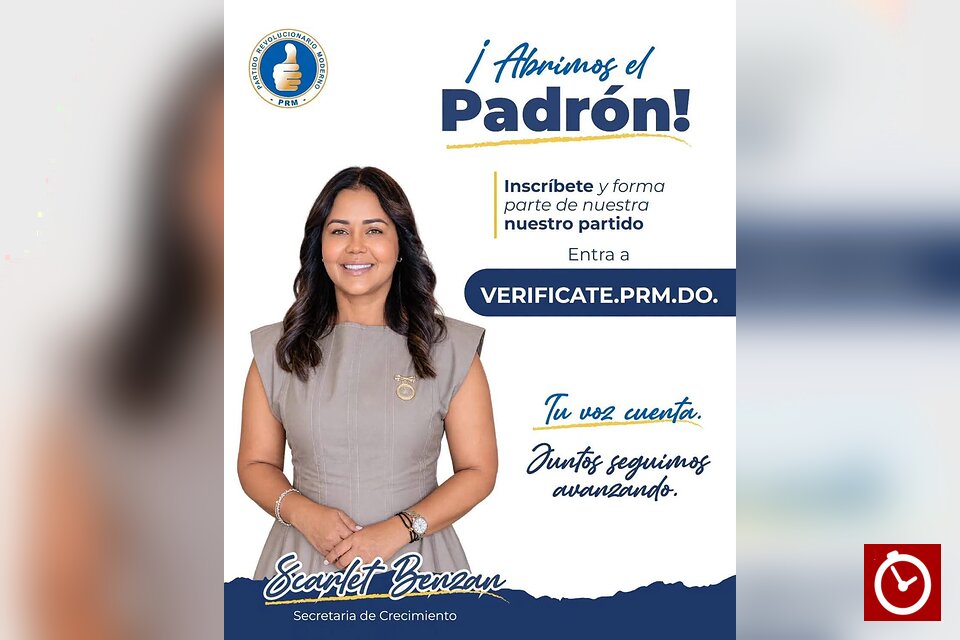 Scarlet Benzan llama a fortalecer el padrón PRM mediante la inscripción de nuevos miembros