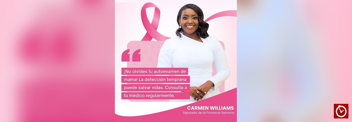Carmen Lidia envía mensaje de amor y esperanza a las mujeres dominicanas en el Día Mundial de la Lucha contra el Cáncer de Mama