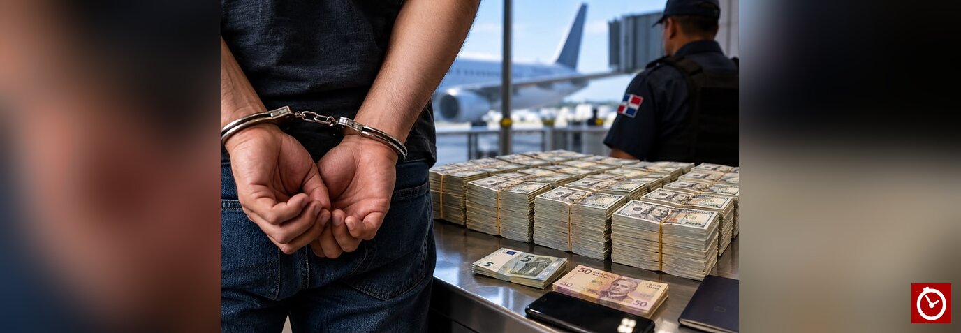 Prisión preventiva para colombiano detenido en el AILA con US$600,700 sin declarar