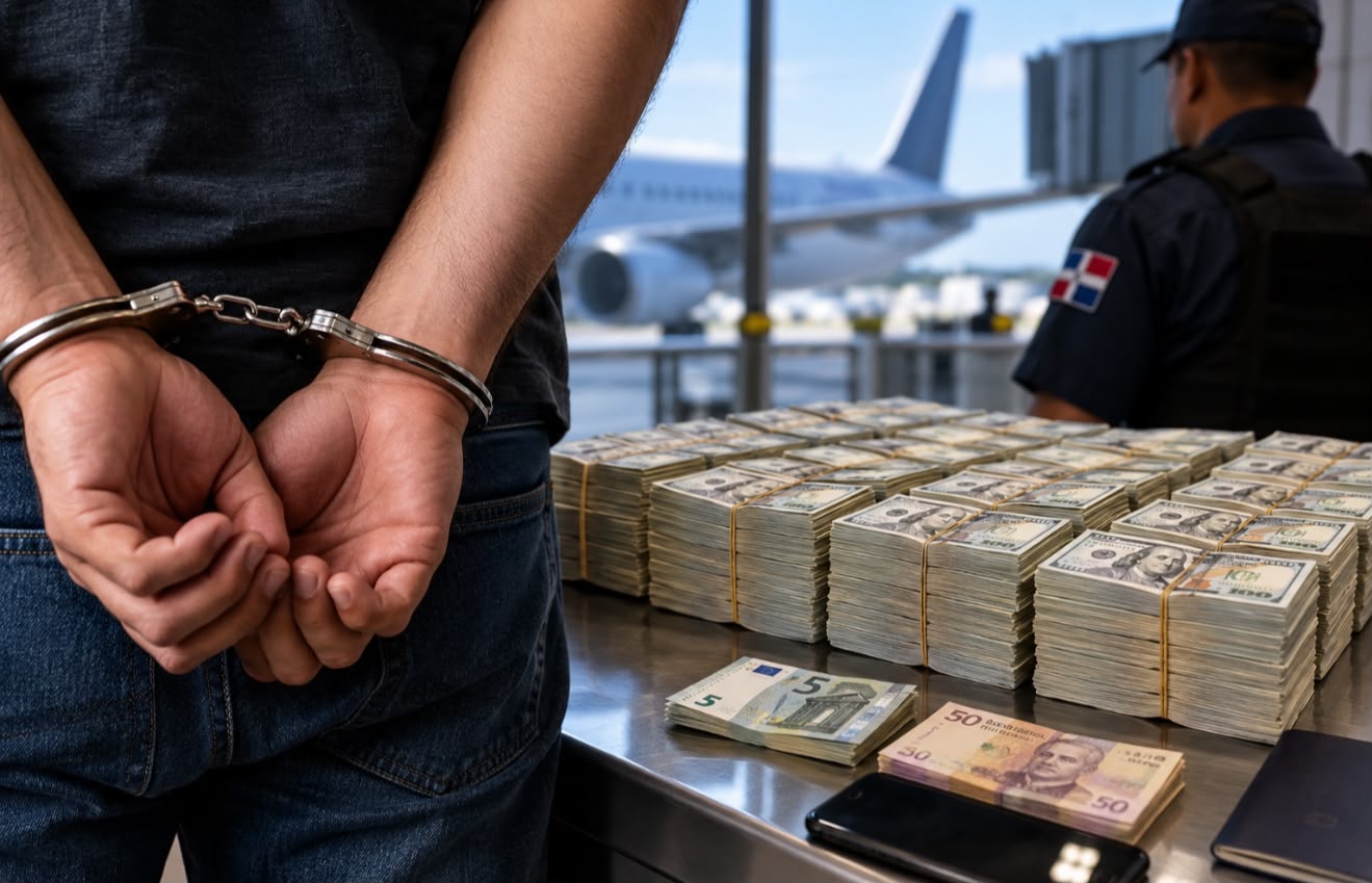 Prisión preventiva para colombiano detenido en el AILA con US$600,700 sin declarar