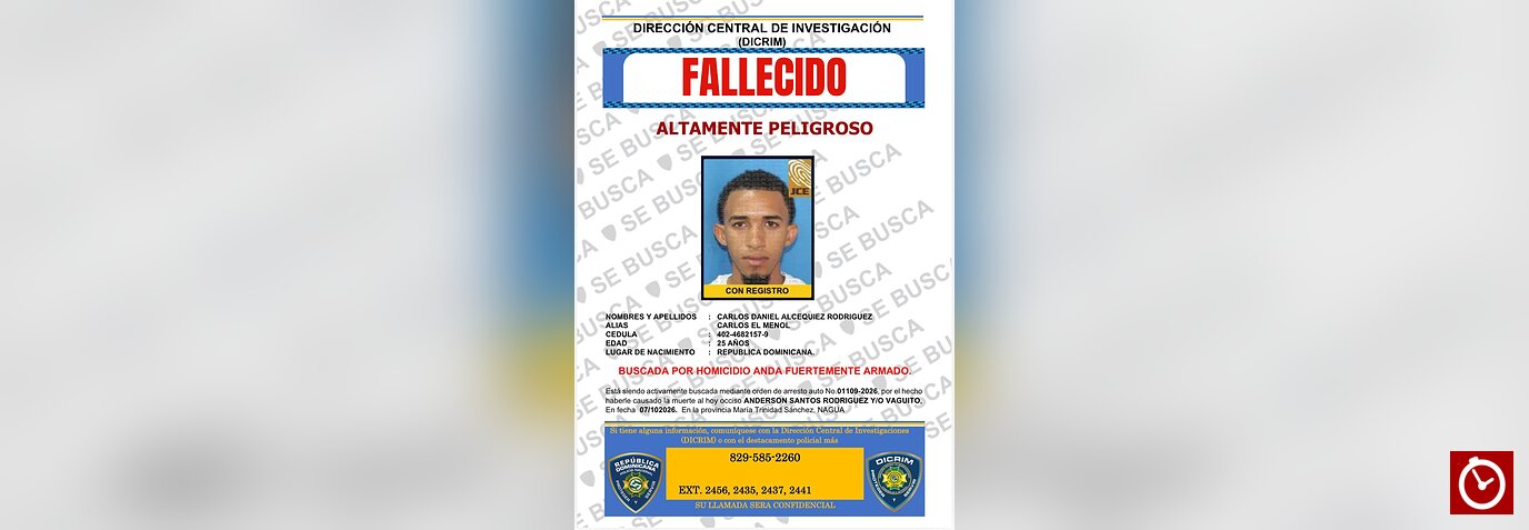 Cae abatido en Verón-Punta Cana peligroso delincuente "Carlos El Menol" buscado por muerte de joven cuyo cadáver fue enterrado en Nagua
