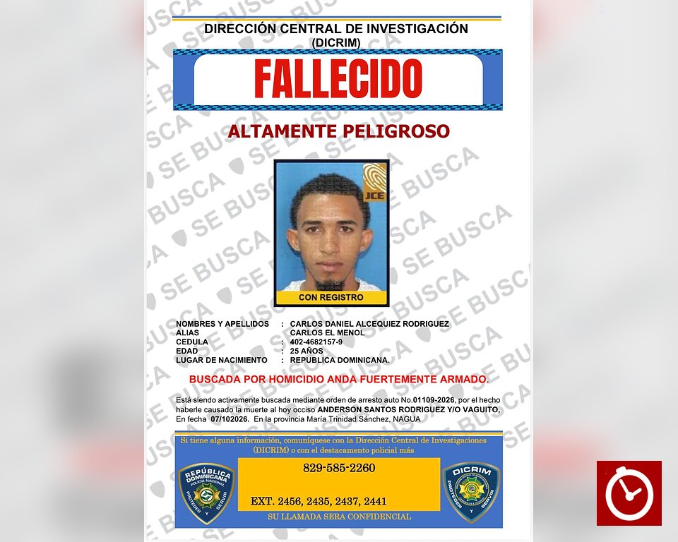 Cae abatido en Verón-Punta Cana peligroso delincuente "Carlos El Menol" buscado por muerte de joven cuyo cadáver fue enterrado en Nagua