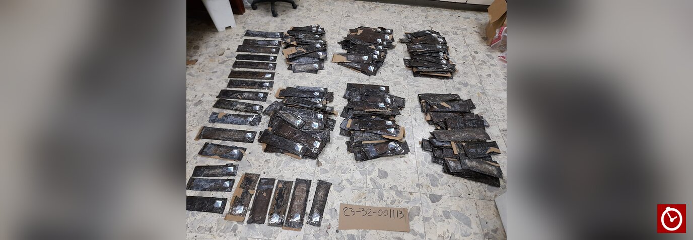 DNCD detecta 172 láminas de presunta cocaína escondidas en cajas de cocos en Caucedo
