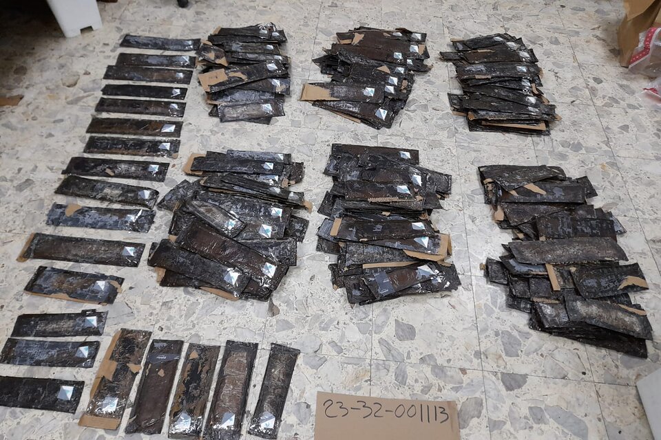 DNCD detecta 172 láminas de presunta cocaína escondidas en cajas de cocos en Caucedo