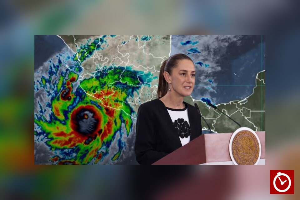 Sheinbaum urge al resguardo ante el próximo impacto del huracán Simón en costas mexicanas