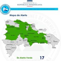COE eleva a 16 las provincias en alerta verde por efectos de una vaguada