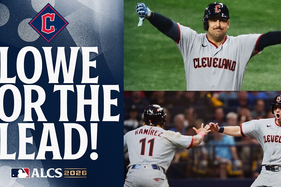 Cleveland viene de atrás y derrota 7-3 a Tampa Bay